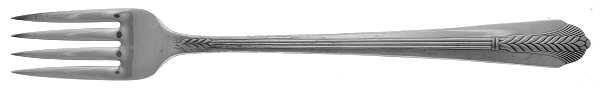 Allure (Silverplate, 1939) Grille Fork (Viande) by International Silver