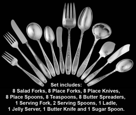 Ambassador (Silverplate, 1919) 55 Piece Set