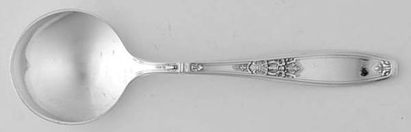 Ambassador (Silverplate, 1919) Round Bowl Soup Spoon (Bouillon) by International Silver