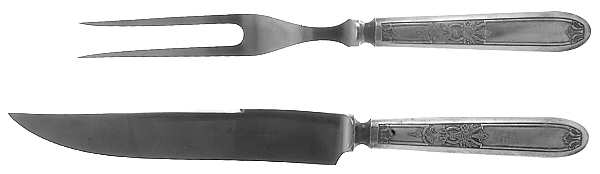 Ambassador (Silverplate, 1919) Small Stainless Blade 2-Piece Steak Carving Set