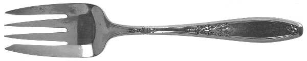 Ambassador (Silverplate, 1919) Small Solid Cold Meat Serving Fork by International Silver