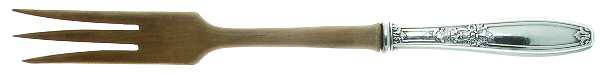 Ambassador (Silverplate, 1919) Salad Serving Fork with Wooden Prongs
