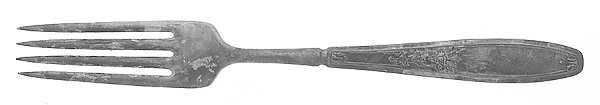 Ambassador (Silverplate, 1919) Indented Solid Handled Fork by International Silver