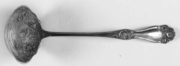 American Beauty Rose (Silverplate, 1909, s) Oyster Ladle Solid Piece