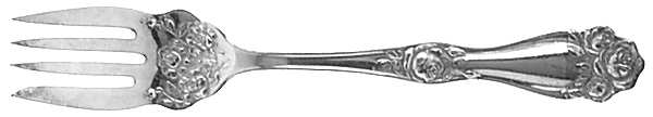 American Beauty Rose (Silverplate, 1909, s) Individual Salad Fork