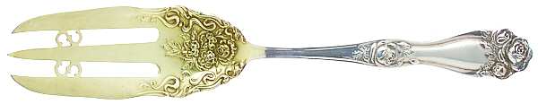 American Beauty Rose (Silverplate, 1909, s) Cake Serving Fork