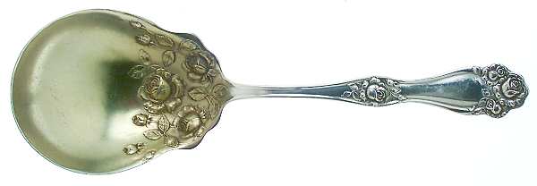 American Beauty Rose (Silverplate, 1909, s) Solid Smooth Berry/Casserole Spoon