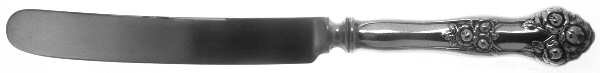 American Beauty Rose (Silverplate, 1909, s) Old French Hollow Knife with Bolster