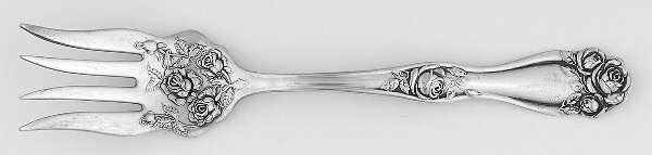 American Beauty Rose (Silverplate, 1909, s) Small Chipped Beef Fork