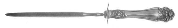 American Beauty Rose (Silverplate, 1909, s) Small Steel Rod Sharpener Knife