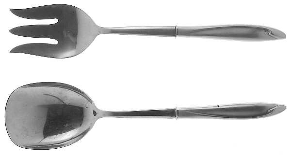 Americana (Stainless, Deluxe) (2 Pc) Solid Salad Set