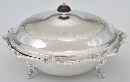 American Rose (Silverplate, Holloware) Silverplate Round Covered Casserole