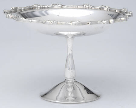 American Rose (Silverplate, Holloware) Round Compote (Height X Width)