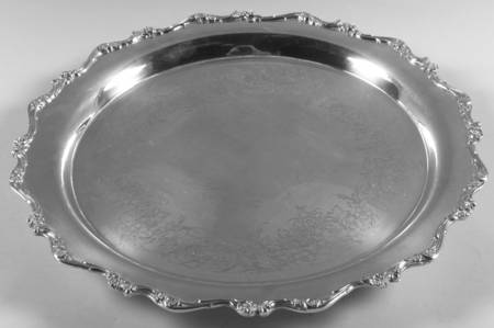 American Rose (Silverplate, Holloware) 15" Footed Round Tray