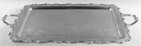 American Rose (Silverplate, Holloware) Large Silverplate Waiter Tray