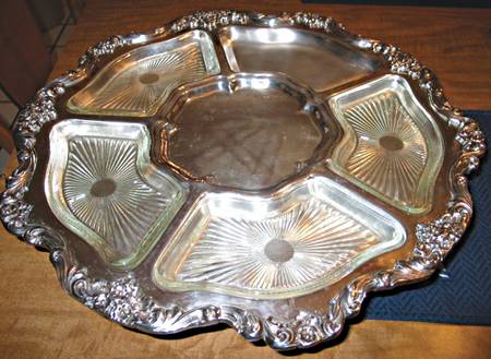 American Rose (Silverplate, Holloware) Lazy Susan, Missing Liner