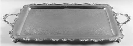 American Rose (Silverplate, Holloware) Large Footed Waiter Tray