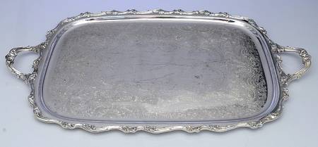American Rose (Silverplate, Holloware) Large Silverplate Waiter Tray