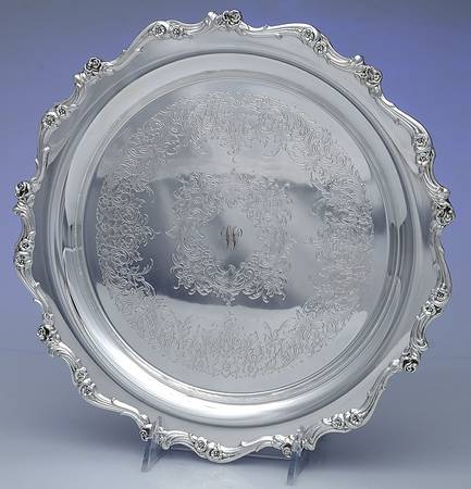 American Rose (Silverplate, Holloware) 11" Round Tray
