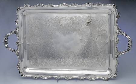 American Rose (Silverplate, Holloware) 20" Waiter Tray