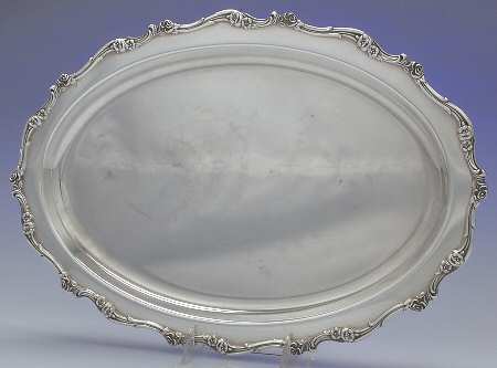 American Rose (Silverplate, Holloware) Medium Oval Silverplate Platter