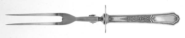 Ancestral (Silverplate, 1924) Large Stainless-Prong Roast Carving Fork
