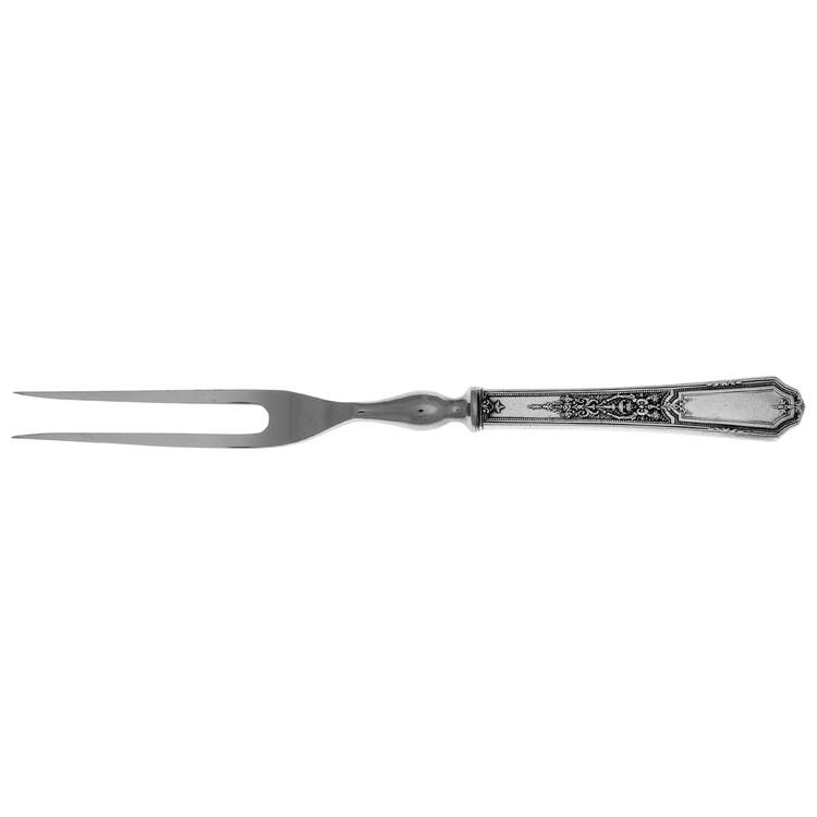 Ancestral (Silverplate, 1924) Small Steak Carving Fork with Stainless Prongs