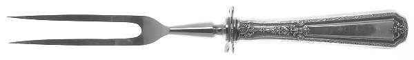 Ancestral (Silverplate, 1924) Small Steak Carving Fork with Stainless Prongs