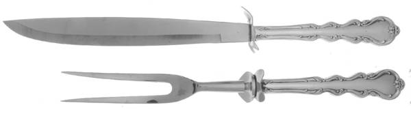 Angelique (Sterling) (2 Pc)Carving Set-Lg Stnbl/Roast w/Sterling Guard