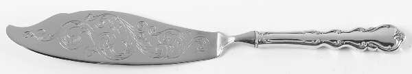 Angelique (Sterling) Engraved Fish Serving Knife-Stainless Blade