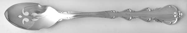 Angelique (Sterling) Short Handled Olive Spoon with Pierced Bowl