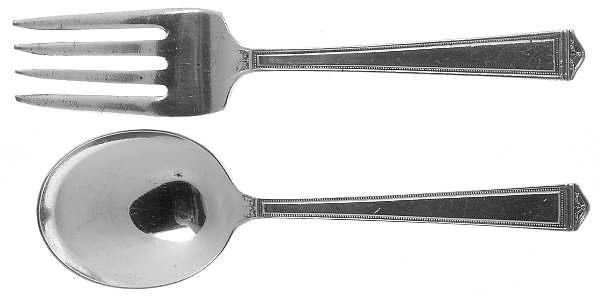 Anniversary (Silverplate, 1923) 2 Pc Baby Set (BF, BS)