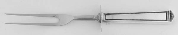 Anniversary (Silverplate, 1923) Small Steak Carving Fork with Stainless Prongs