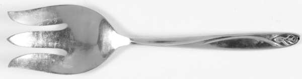 Anniversary Rose (Silverplate, 1962) Large Solid Cold Meat Serving Fork