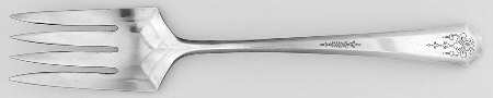 Antoinette (Silverplate, 1931) Medium Solid Cold Meat Serving Fork
