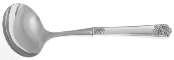 April (Silverplate, 1950) Gravy Ladle with No Spout Stainless Bowl HC