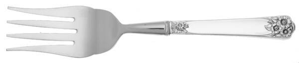 April (Silverplate, 1950) Cold Meat Fork Large, Stainless Tines HC