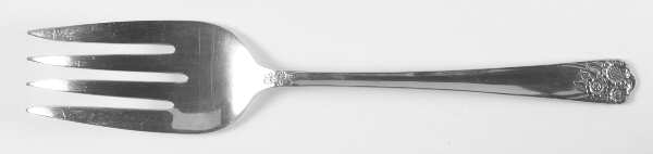 April (Silverplate, 1950) Medium Solid Cold Meat Serving Fork