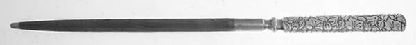 Arabesque (Silverplate, 1887) Large Roast Steel Rod Knife Sharpener