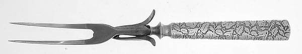 Arabesque (Silverplate, 1887) Large Stainless-Prong Roast Carving Fork