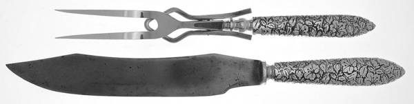 Arabesque (Silverplate, 1887) Large 2-Piece Roast Carving Set w/Stainless Blade