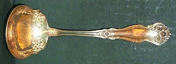 Arbutus (Silverplate, 1908, No Monograms) Solid Gravy Ladle by International Silver