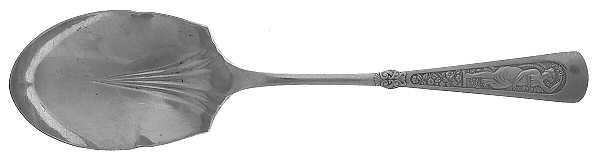 Arcadian (Silverplate, 1884) Solid Salad Serving Spoon