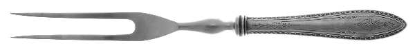 Argosy (Silverplate, 1926) Small Steak Carving Fork with Stainless Prongs