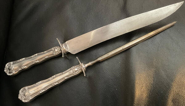 Argyle (Silverplate, 1913) Large Roast Steel Rod Knife Sharpener