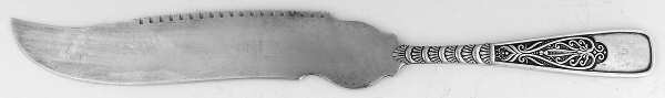 Assyrian-Greek (Silverplate, 1889) Cake Saw Solid Piece