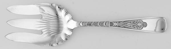 Assyrian-Greek (Silverplate, 1889) Medium Solid Cold Meat Serving Fork