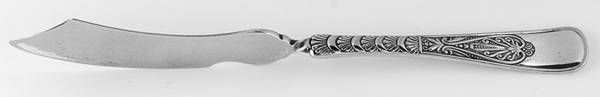 Assyrian-Greek (Silverplate, 1889) Flat Twisted Handle Master Butter Knife