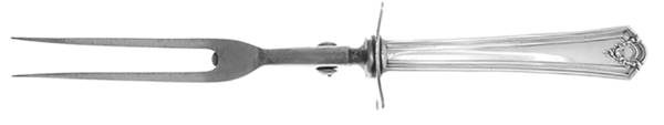 Ashland (Silverplate, 1914) Large Stainless-Prong Roast Carving Fork