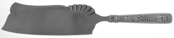 Assyrian Head (Silverplate, 1886) Large Ice Cream Slicer with Silverplate Blade